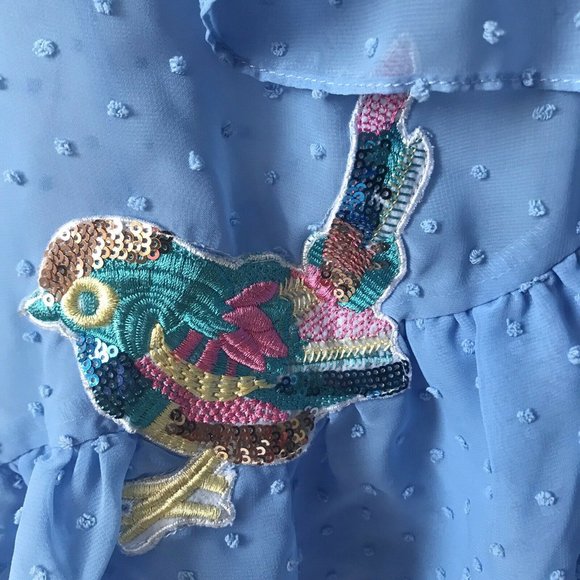 Girls Blue Sleeveless Sundress Beach Coverup size8 - Picture 3 of 7